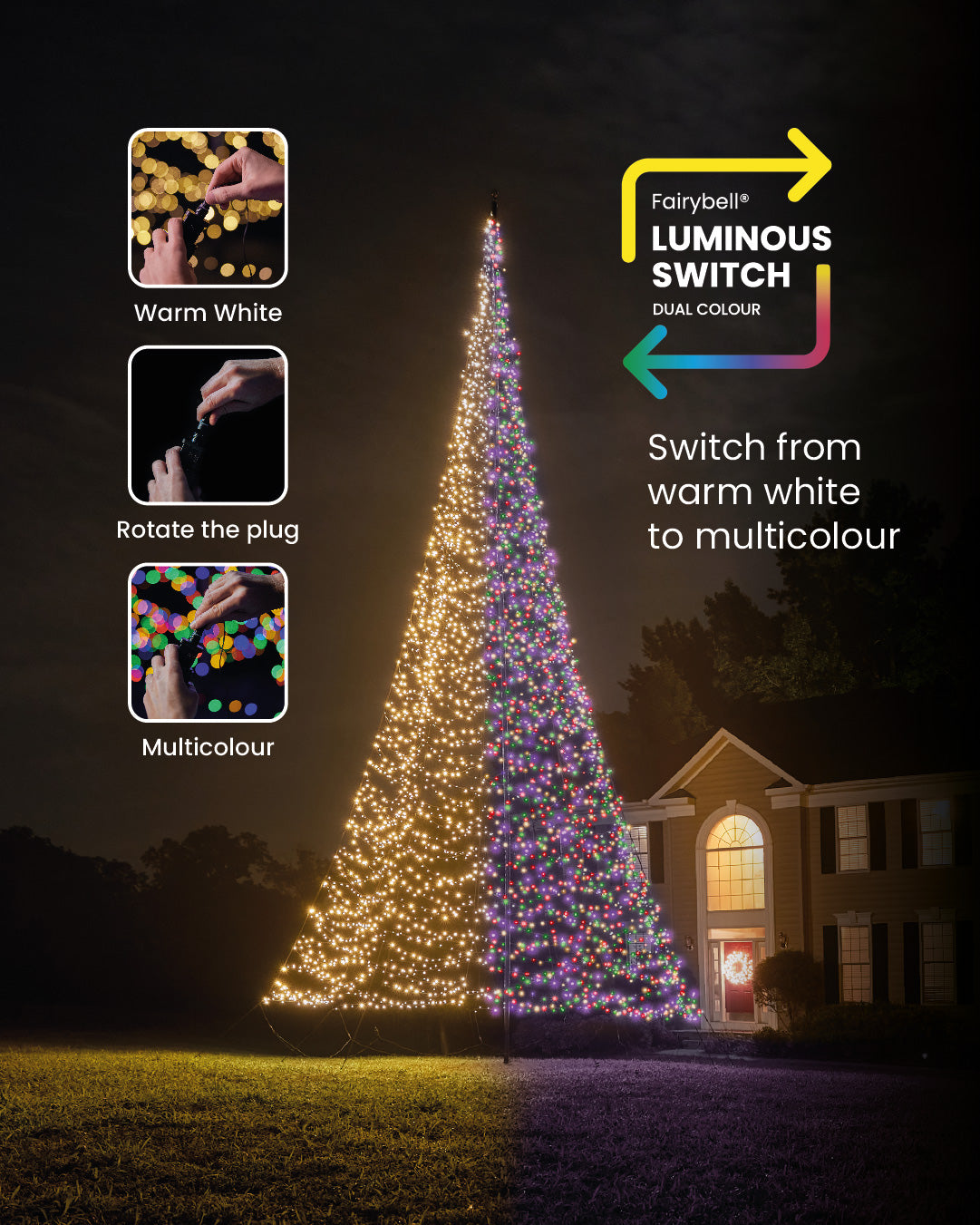 Fairybell Luminous Switch | 10 mètres | 8000 lumières LED