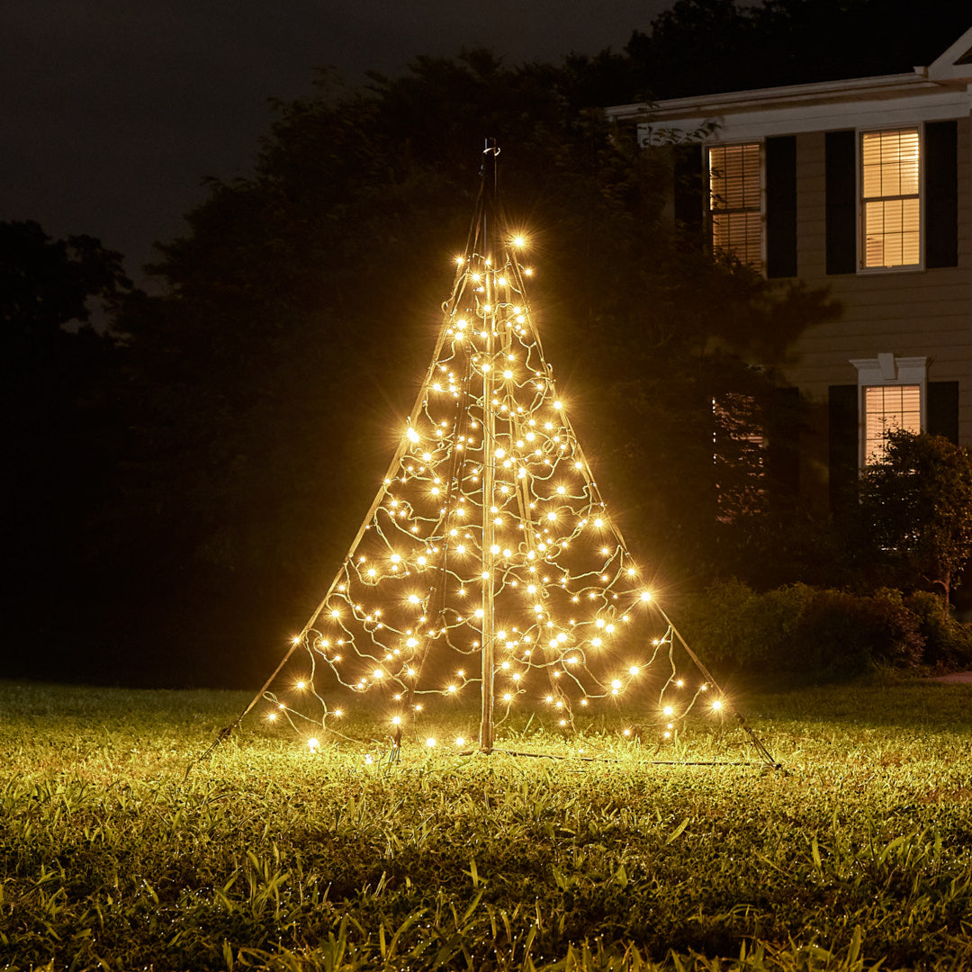 Fairybell toutes surfaces | 1,5 mètres | 240 lumières LED | Y compris le mât | Blanc chaud