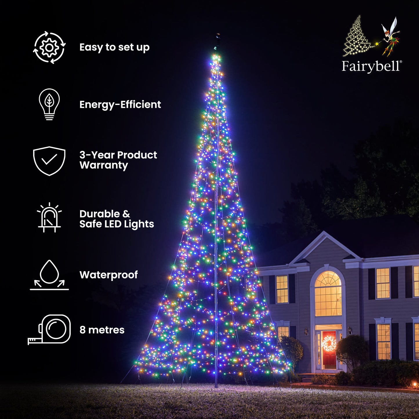 Fairybell | 8 meters | 1,500 LED lights | Multicolour