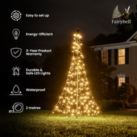 Fairybell All Surface | 2 Meter | 240 LED-Leuchten | Inklusive Mast | Warmweiß