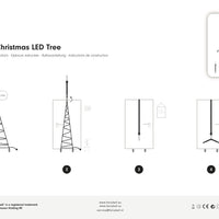 Fairybell | Arbre de Noël de porte | 210 cm | 120 lumières LED | Blanc chaud