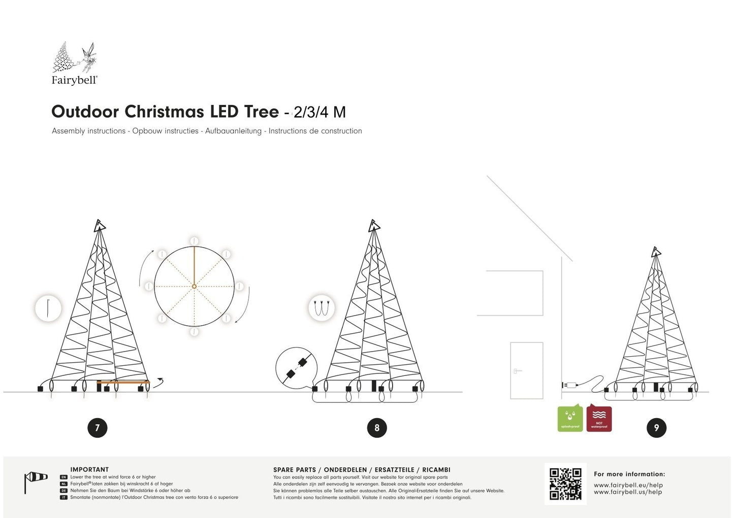 Fairybell | 4 metri | 400 luci LED | Compreso l'albero | Bianco caldo