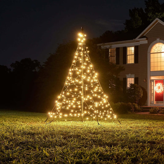 Fairybell | 2 mètres | 300 lumières LED | Y compris le mât | Blanc chaud