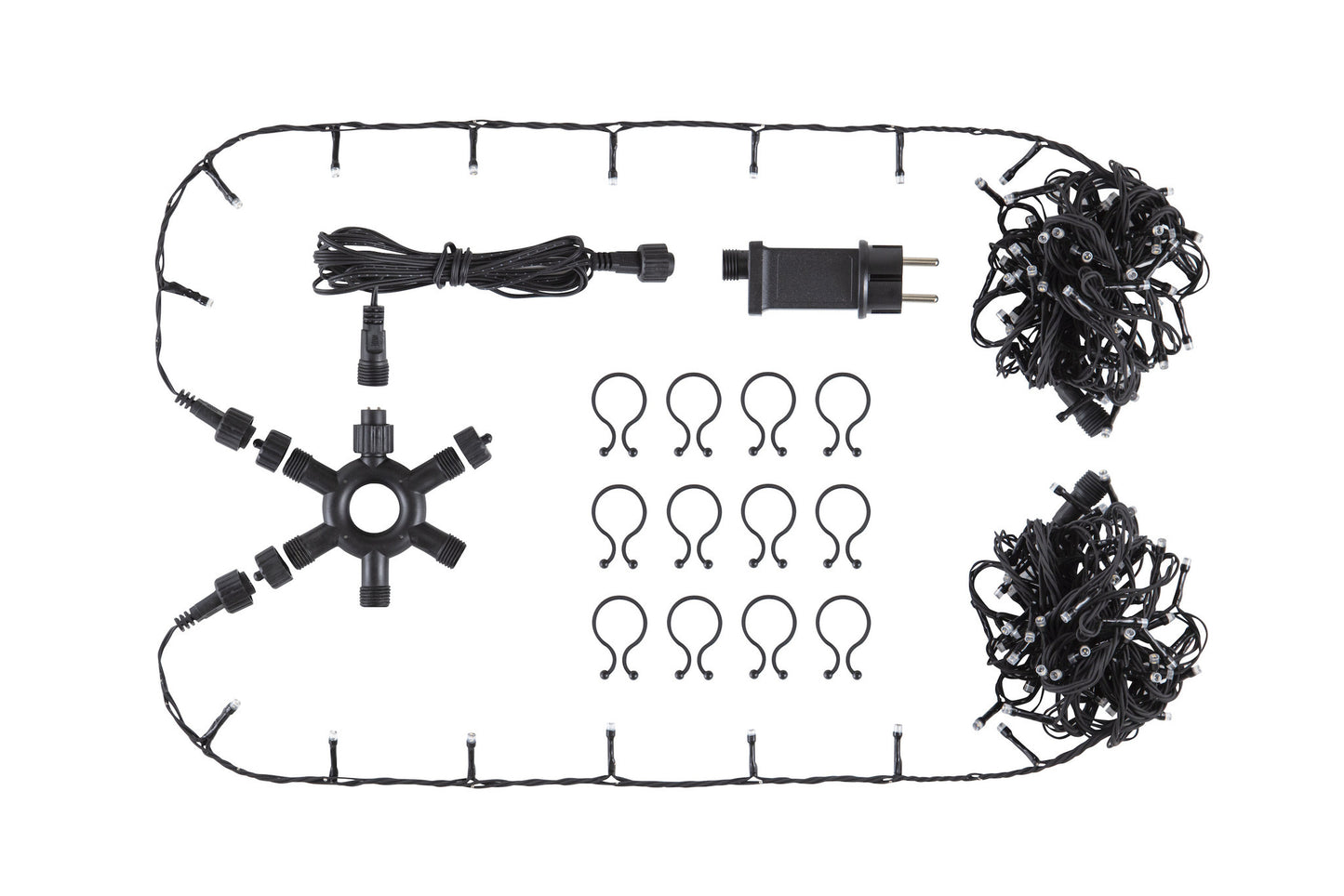 Kit de démarrage pour cordon d'éclairage ProExtend | 5 mètres | 70 lumières LED | 2 pièces